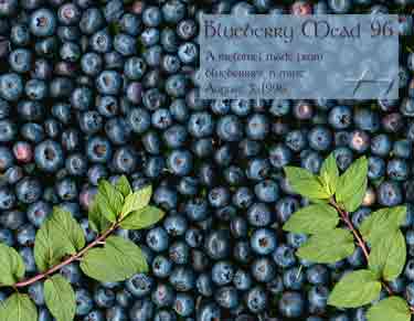 And here's what it's made of - blueberries and mint leaves...