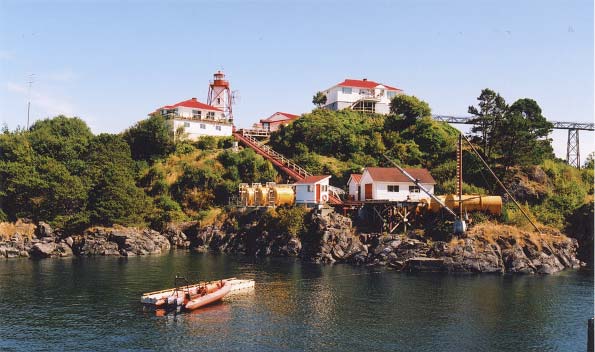 The light house buildings at Friendly Cove.