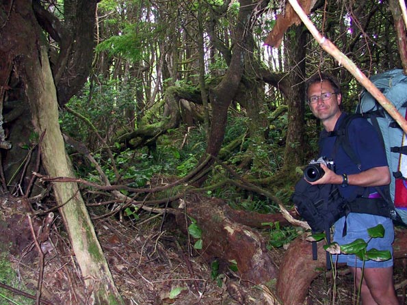 The photographer in the rainforest