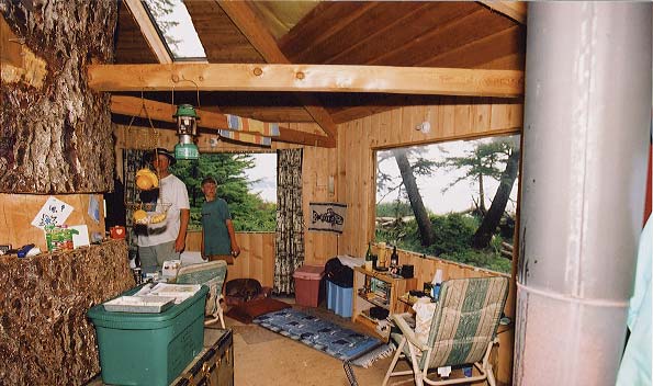 Interior of tree house
