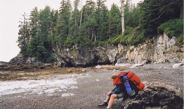 Dylan at a small cove.