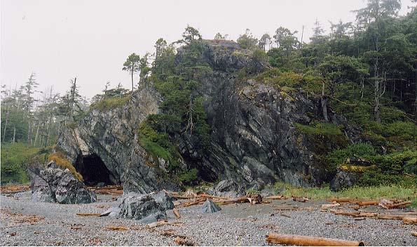 This is where we camped (on the sandy beach at the far right side of the picture).