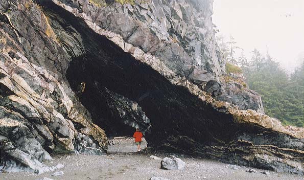 Back through the arch.