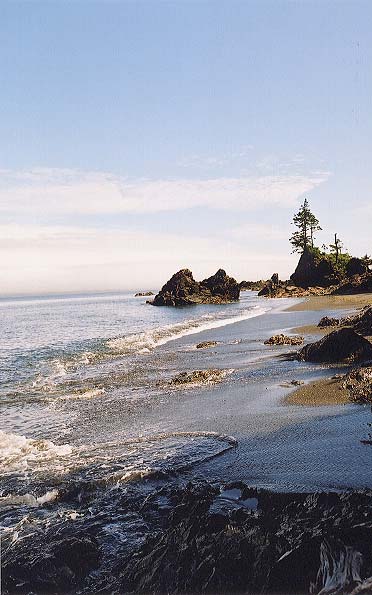 Looking back to the beach we just came from.